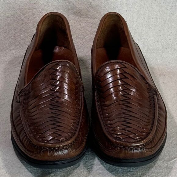 Dockers Leather Weaved Loafers Mens Size 9.5D - Picture 2 of 16